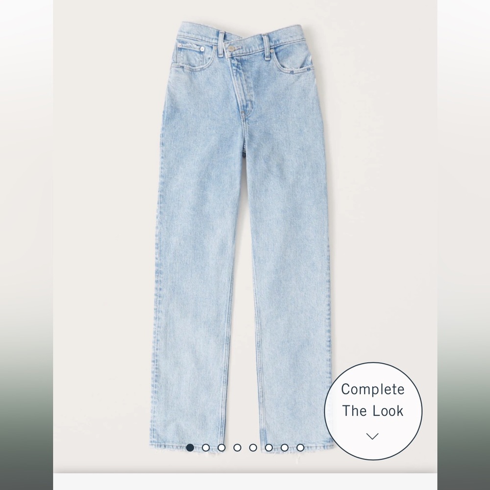 Abercrombie Ultra High Rise 90s Straight Jean Crossover
